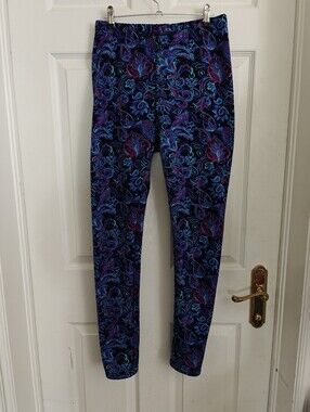 JUST COZY Blue Paisley Print Leggings
